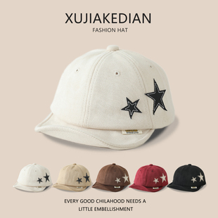 婴儿帽子秋冬韩版 棒球帽潮 五星软檐鸭舌帽婴幼儿宝宝遮阳防风秋款