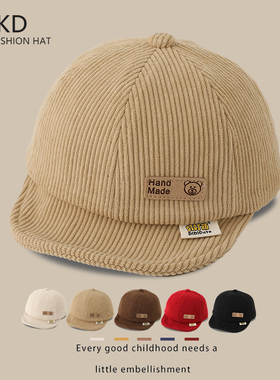 宝宝帽子秋冬鸭舌帽可调节男童女童可爱超萌冬季婴儿棒球帽软檐帽