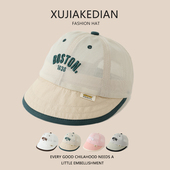 宝宝遮阳帽夏季 男女儿童防晒棒球帽潮 大檐网眼婴儿渔夫鸭舌帽薄款