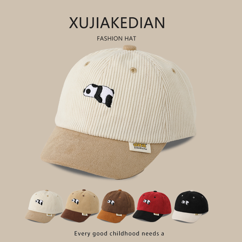 宝宝鸭舌帽秋冬新款可爱超萌熊猫