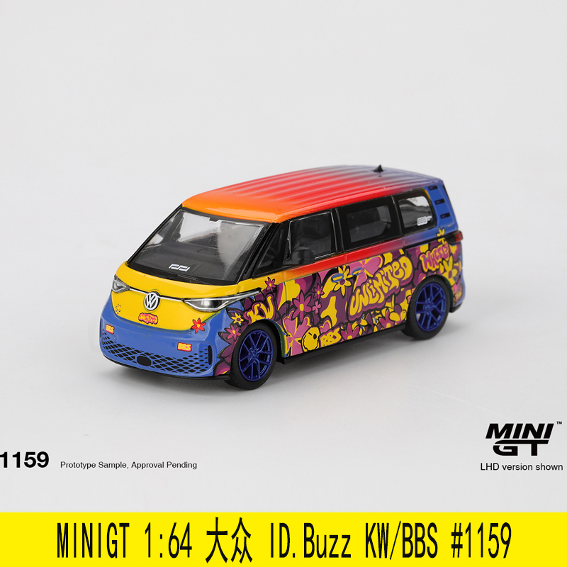 预售 MINIGT 1:64 #1159 大众 ID.Buzz KW/BBS 合金汽车模型