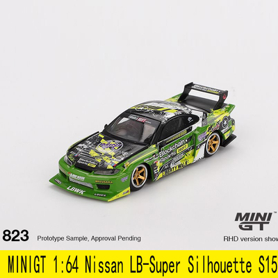 MINIGT 1:64 尼桑 LB-Super  S15 SILVIA #555 V2 合金车模 #823