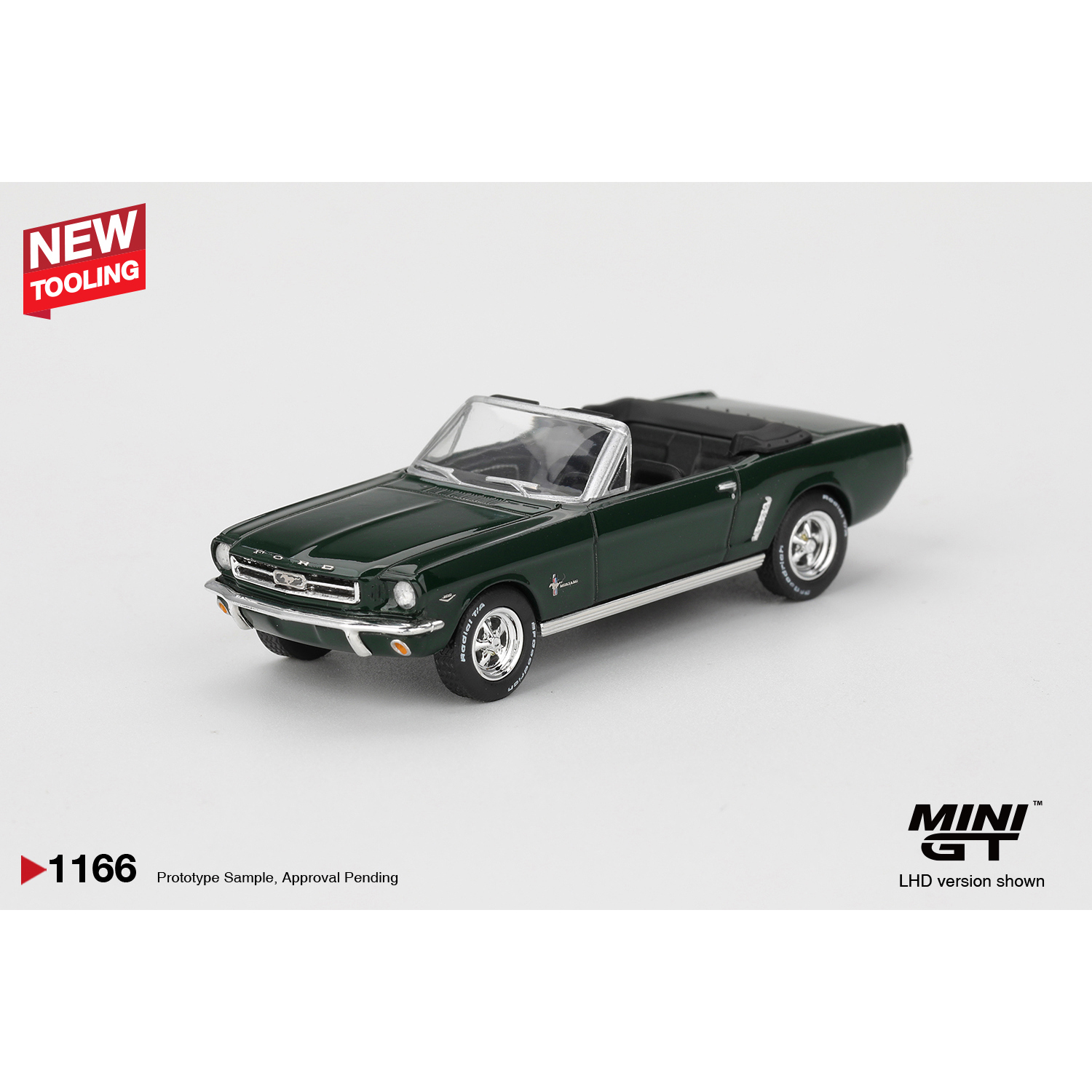 预售 MINIGT 1:64 #1166 福特野马Convertible 1964 合金汽车模型