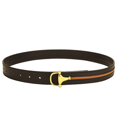 拼接时髦简约真皮头层牛皮腰带女