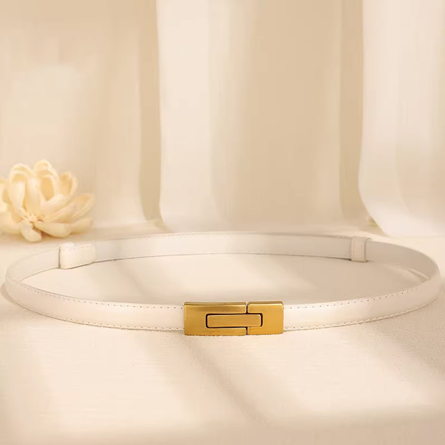 2026新款细腰带女配裙子收腰百搭高级感小众复古皮带女真皮软牛皮