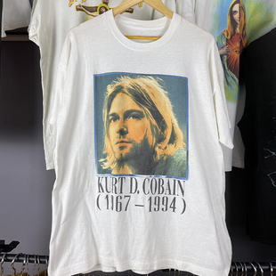 Nirvana涅槃乐队高街摇滚chic嘻哈慵懒风科特柯本短袖男女纯棉T恤