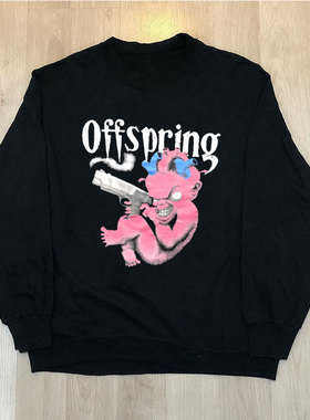 The Offspring后裔乐队vintage高街复古长袖男女情侣圆领卫衣帽衫
