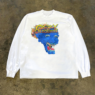 Ozzy Osbourne奥兹硬摇滚金属之父龙头痞帅chic嘻哈长袖男女T恤潮