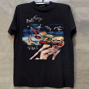潮 T恤Cityboy复古手绘插画暗黑风纯棉半袖 Pink Floyd迷幻怪诞短袖