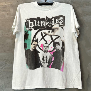 高街摇滚重磅纯棉半袖 T恤FOG潮牌美式 182怪诞朋克宽松短袖 blink