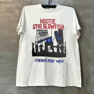 复古短袖 Hootie Blowfish猫头鹰与河豚摇滚乐队美式 the T恤潮 and