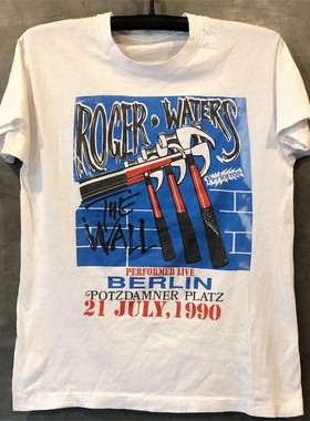 Roger Waters Pink Floyd平克弗洛伊德摇滚短袖街头潮流复古T恤男
