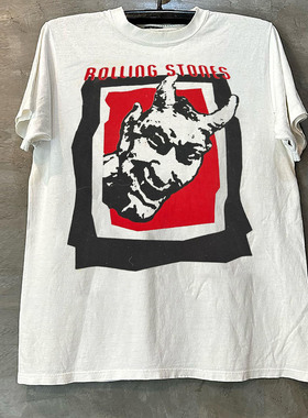 The Rolling Stones滚石乐队恐怖抽象小众设计感潮牌纯棉短袖T恤