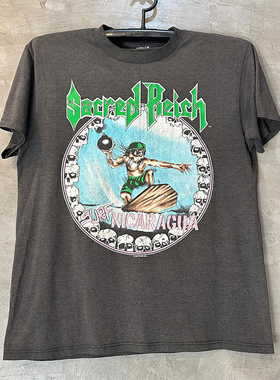 Sacred Reich欧美高街vibe摇滚风hiphop高级感短袖男女重磅棉T恤