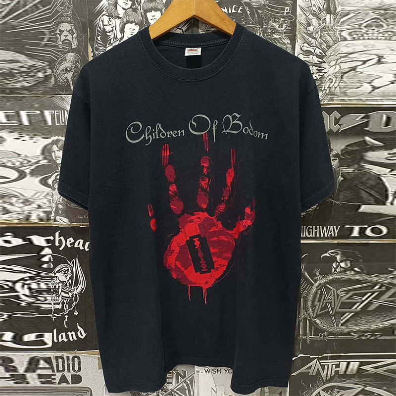 博多之子乐队美式慵懒风短袖T恤