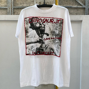 Dinosaur Jr.恐龙二世摇滚乐队短袖T恤chic漫画感美式复古半袖潮