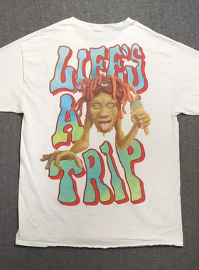 Trippie Redd美式说唱歌手短袖T恤hiphop嘻哈搞怪人像炸街半袖潮