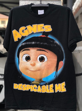 Despicable Me神偷奶爸艾格尼丝周边动画短袖T恤cec美式复古半袖