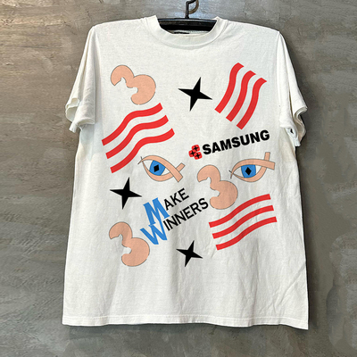 美式小领口设计感重磅棉短袖T恤