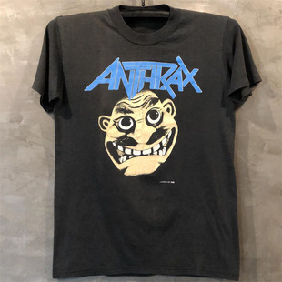 Anthrax炭疽乐队欧美硬核朋克摇滚短袖美式街头vibe风潮流男女T恤