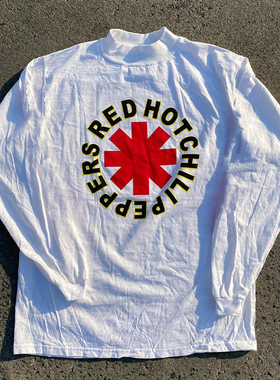 Red Hot Chili Peppers红辣椒乐队摇滚复古vintage长袖男女T恤潮