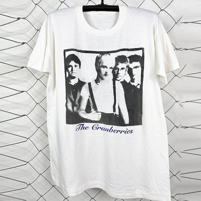 小红莓乐队美式小领口短袖T恤衫