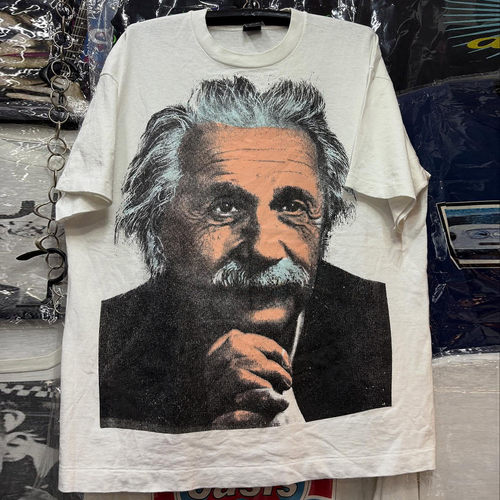 AlbertEinstein人像插画棉短袖