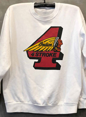 4 STROKE摩托机车风高街潮流chic嘻哈圆领卫衣街头vibe男女情侣装