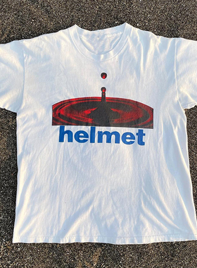 Helmet Meantime另类金属头盔乐队高街hiphop嘻哈男女纯棉短袖T恤