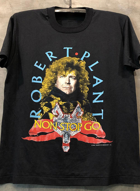 Robert Plant罗伯特普兰特人像短袖美潮复古摇滚乐队周边男女T恤
