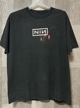 Nine Inch Nails九寸钉乐队chic嘻哈高级感街舞短袖男女重磅棉T恤