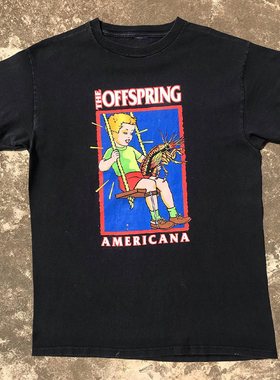 The Offspring后裔乐队欧美流行朋克风潮流复古短袖男女慵懒风T恤