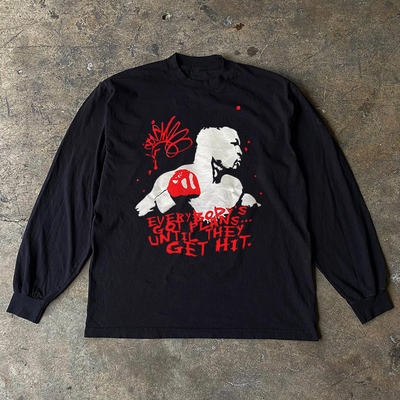 长袖T恤硬汉风男女WWE摔角