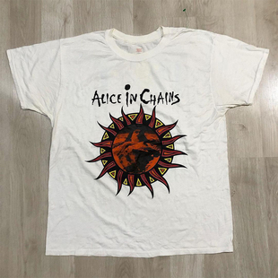 Alice in Chains爱丽丝囚徒乐队周边短袖T恤男暗黑复古情侣款半袖
