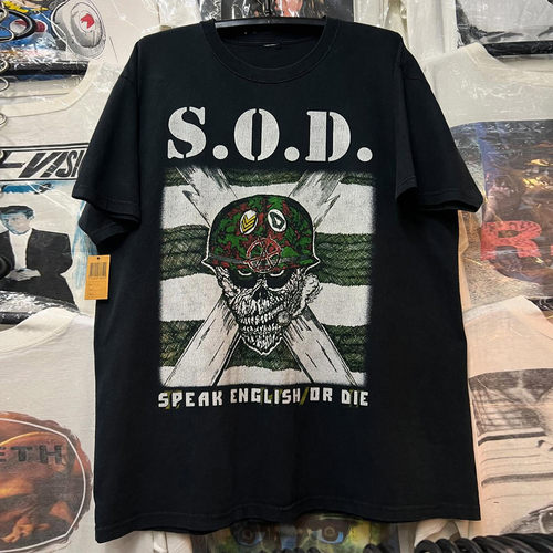 SOD朋克暗黑小众设计感纯棉半袖