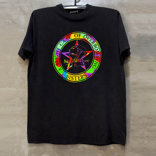 The Sisters of Mercy乐队渐变扎染风小众设计感重磅棉短袖T恤潮