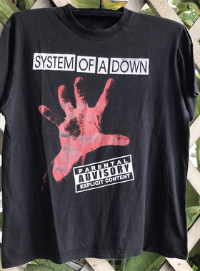 System Of A Down金属堕落体制乐队短袖男女vintage复古质感T恤潮
