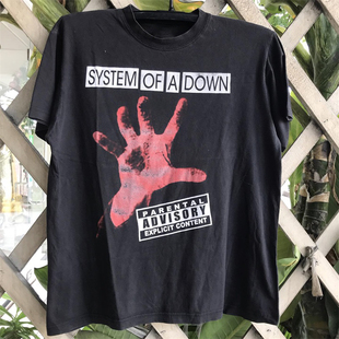 System Of A Down金属堕落体制乐队短袖男女vintage复古质感T恤潮