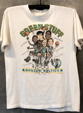 Modern 线上商店Boston Celtics凯尔特人绿衫动漫篮球运动短袖T恤