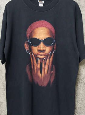 Dennis Rodman罗德曼短袖T恤男潮牌美式街头嘻哈oversize高街半袖