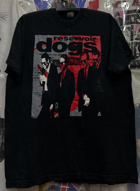 Reservoir Dogs电影落水狗周边短袖T恤Vintage复古暗黑纯棉半袖潮