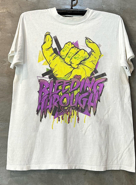 Bleeding Through欧美金属核乐队短袖T恤hiphop美式重磅圆领棉tee