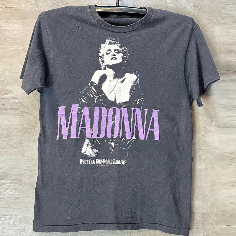短袖T恤oversize男女麦当娜