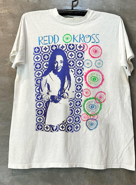 Redd Kross乐队美式潮牌质感短袖T恤oversize慵懒复古小领口半袖