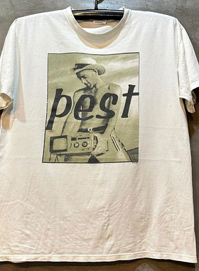 R.E.M.快转眼球乐队另类摇滚短袖T恤cec美式重磅潮牌复古体恤衫男