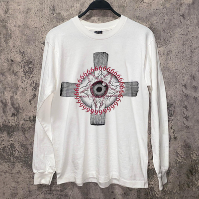 SAINT MICHAEL 24SS EYEBALL L/S TEE恶魔之眼美式长袖情侣款上衣