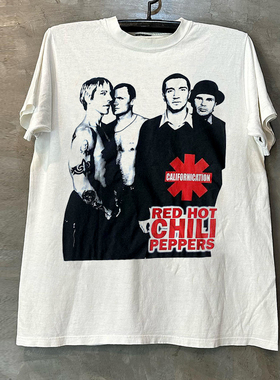 Red Hot Chili Peppers红辣椒乐队vibe高街潮牌人像美式短袖T恤男