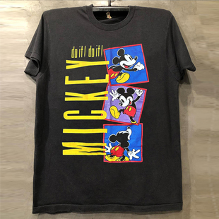 Mickey Mouse米奇老鼠怀旧动画短袖T恤Cityboy重磅纯棉痞帅半袖男