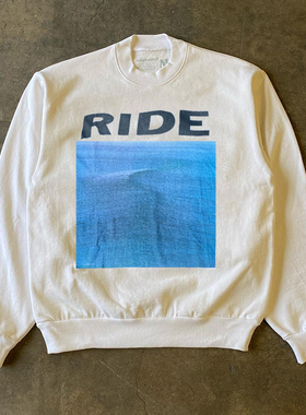 Ride乐队nowhere专辑封面vintage美式复古长袖男女慵懒风宽松卫衣