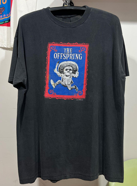 The Offspring后裔合唱团摇滚短袖T恤hiphop美式复古痞帅半截袖男
